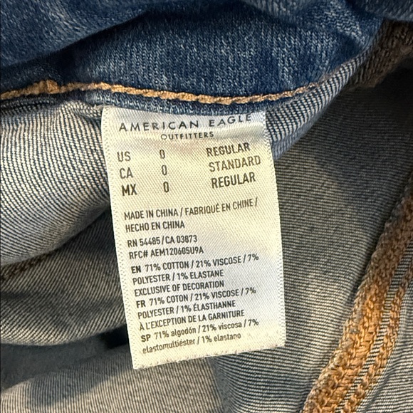 American Eagle Outfitters Wide Leg Blue Denim Jeans - Picture 2 of 3